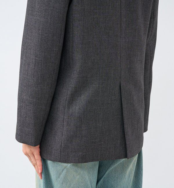  「【美シルエット】シャークスキンピークドラペルジャケット」|テーラードジャケット|