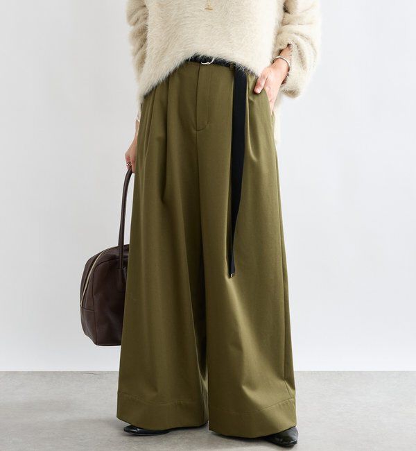  「【抜け感】タックチノワイドパンツ」|チノ|