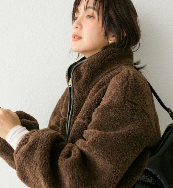  「【リバイバル/暖かみのある素材感】テディボアZIPコート」|その他|