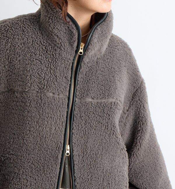  「【リバイバル/暖かみのある素材感】テディボアZIPコート」|その他|