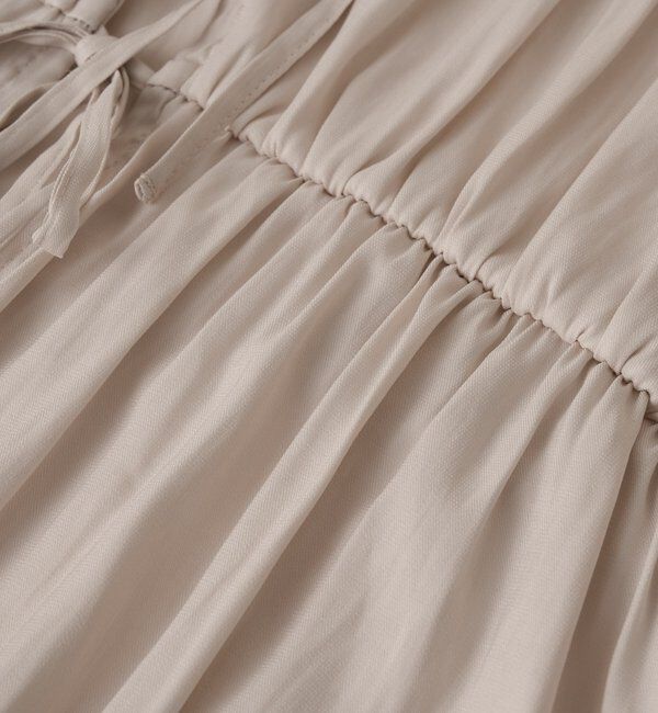  「【2WAY仕様】ギャザーストリングツイルブラウス」|シャツ・ブラウス|