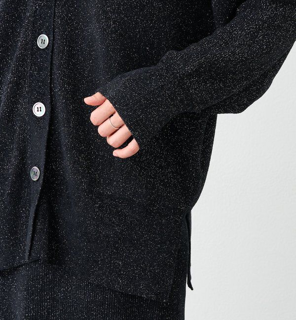  「【上品な輝き】ラメモール2WAYカーデ」|ニット・セーター|