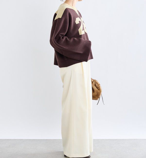  「【a Nice （ア ・ニース）】Twoolワイドパンツ」|チノ|