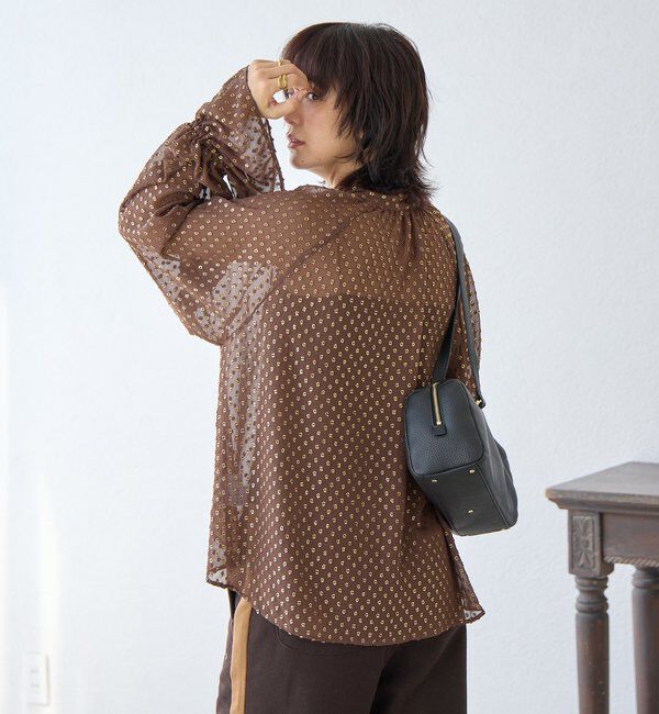  「【上品に華やぐ】フォイルドットボウタイブラウス」|シャツ・ブラウス|