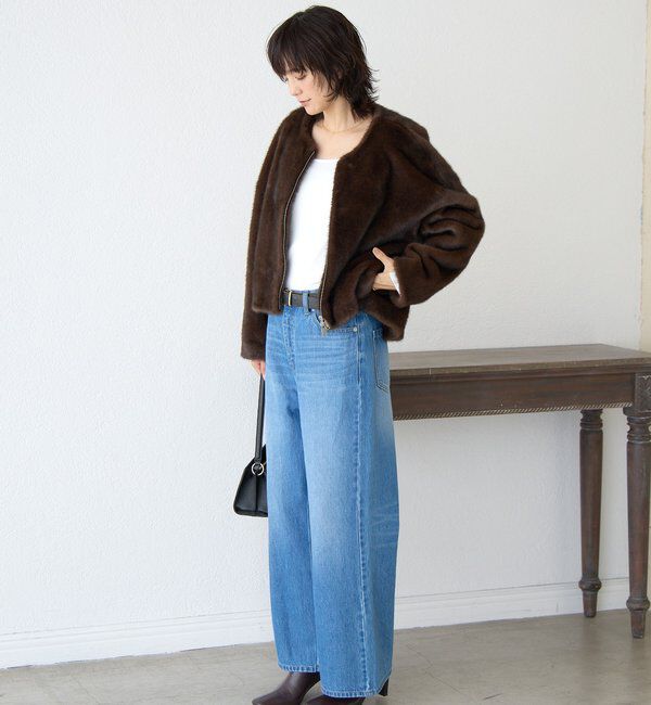  「【シーズンムード高まる】ミンクライクショートコート」|その他|