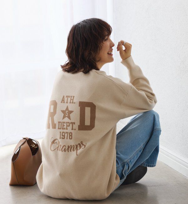  「【バックロゴが目を惹く】アスレチックロゴニット」|ニット・セーター|