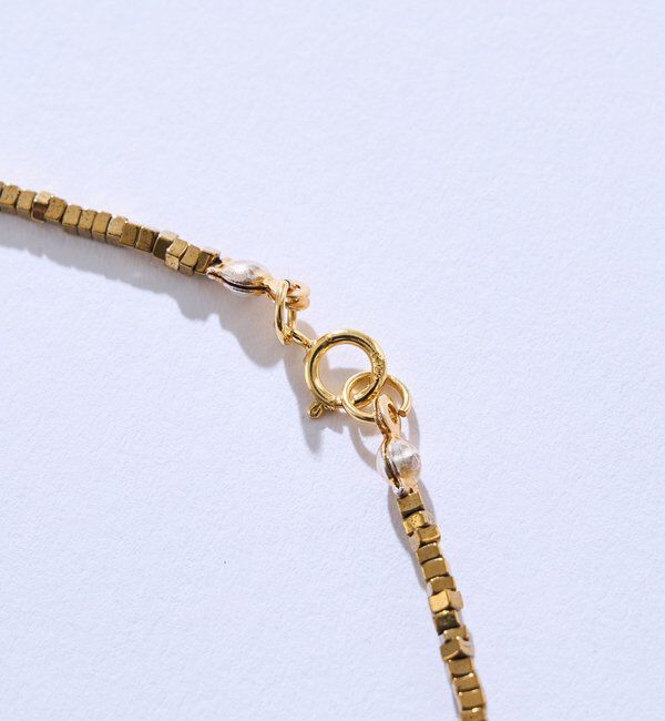  「【首元にアクセント】ヘマタイトショートネックレス3」|ブローチ・コサージュ|