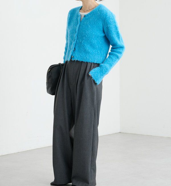  「【ふんわり柔らか】ヘアリーショートカーディガン」|カーディガン|