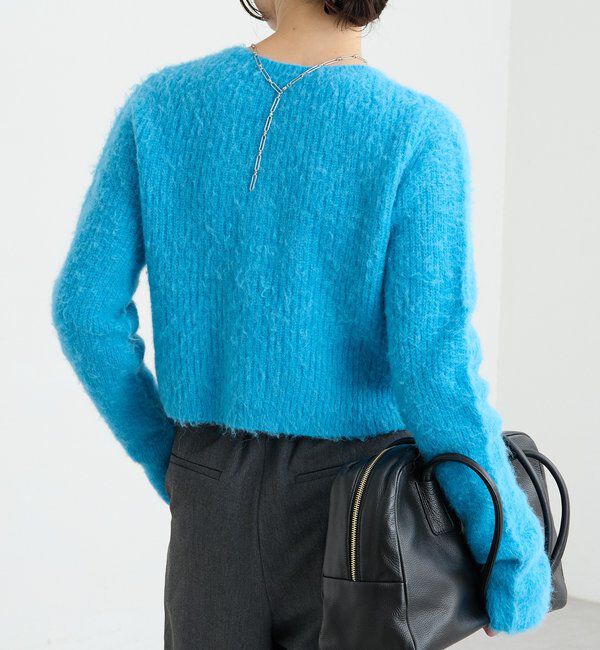  「【ふんわり柔らか】ヘアリーショートカーディガン」|カーディガン|