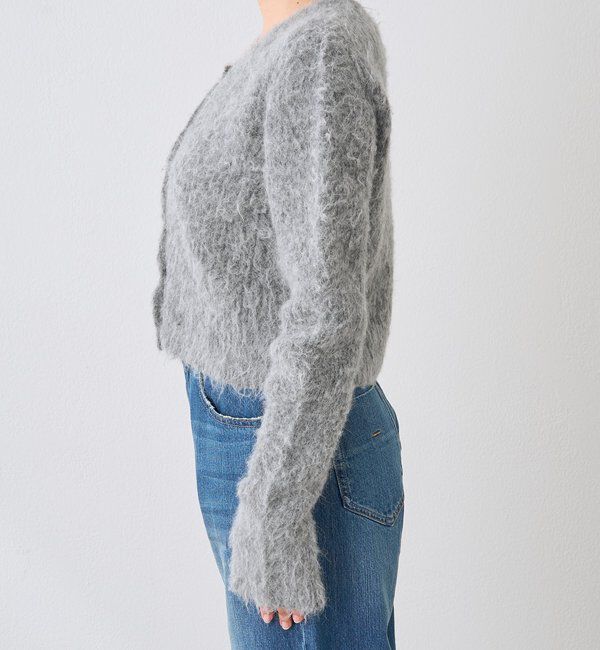  「【ふんわり柔らか】ヘアリーショートカーディガン」|カーディガン|