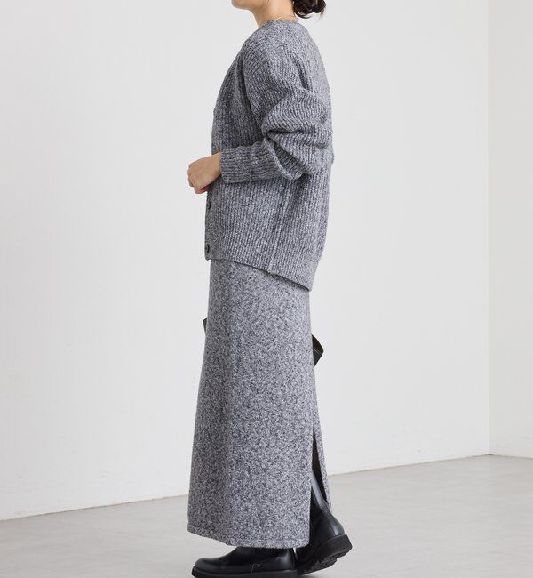  「【キャッチーな素材感】ブークレーヤーンカーディガン」|カーディガン|