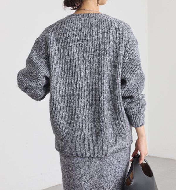  「【キャッチーな素材感】ブークレーヤーンカーディガン」|カーディガン|