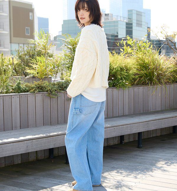  「【大人のこなれ感を演出】フリンジネックケーブルニット」|ニット・セーター|