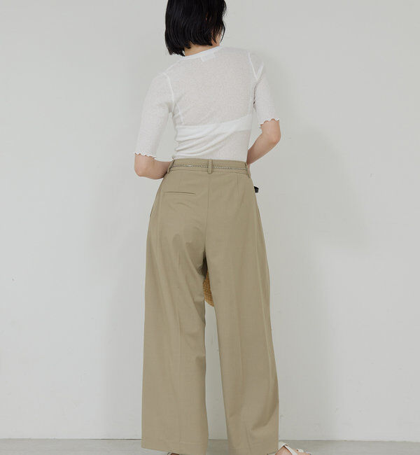  「【新色BR登場/セットアップ対応】ダブルタックパンツ」|スラックス|