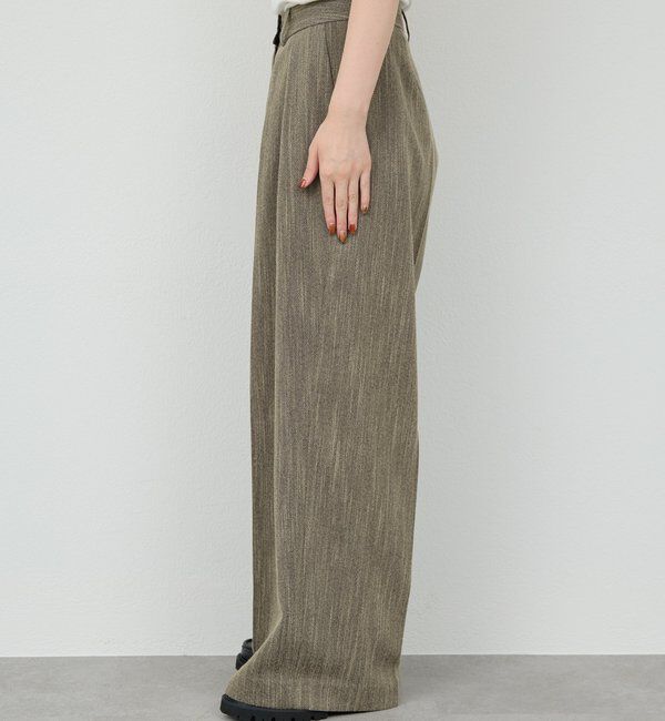  「【3サイズ展開】【セットアップ対応】ダブルタックツイードパンツ」|チノ|