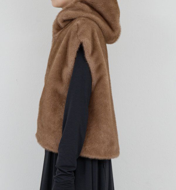  「【プラスワンで着映え！】フーディーファーベスト」|ベスト・ジレ|