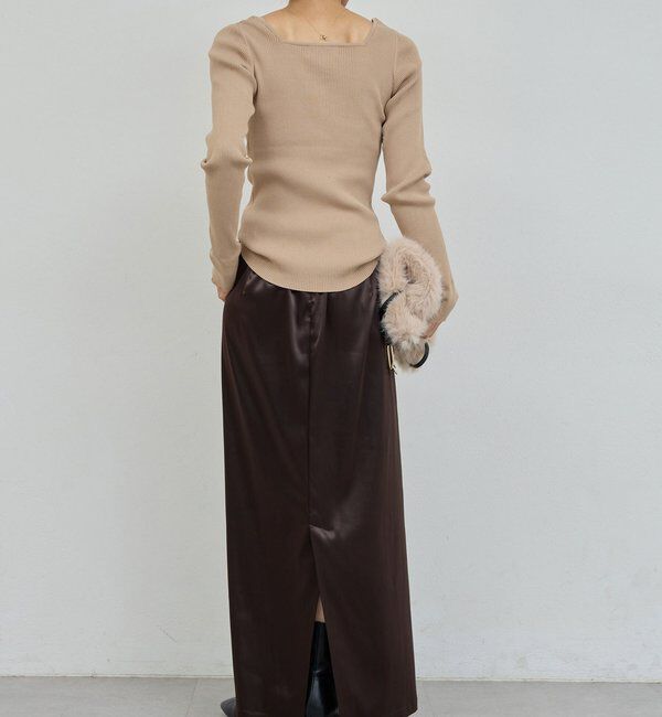  「スクエアヘンリーネックニット」|ニット・セーター|