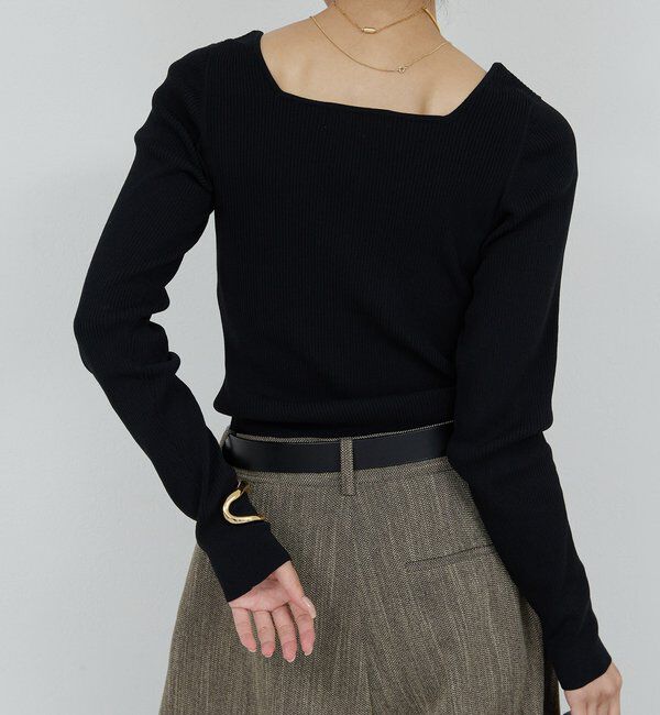  「スクエアヘンリーネックニット」|ニット・セーター|