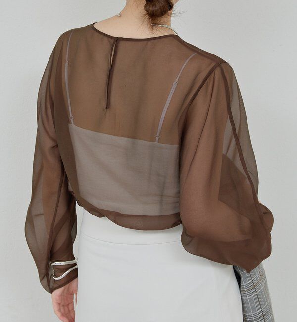  「シアーカーブスリーブブラウス」|シャツ・ブラウス|