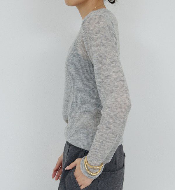  「【HERITANOVUM】 クルーリブニット」|ニット・セーター|