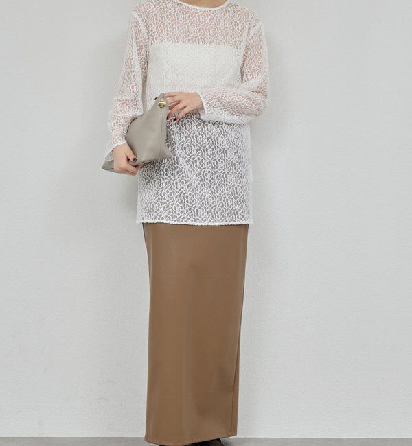  「【25th記念アイテム】レースロングプルオーバー」|シャツ・ブラウス|