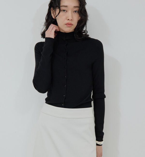  「【比留川游さんコラボ】ハイネックリブカーディガン」|ニット・セーター|