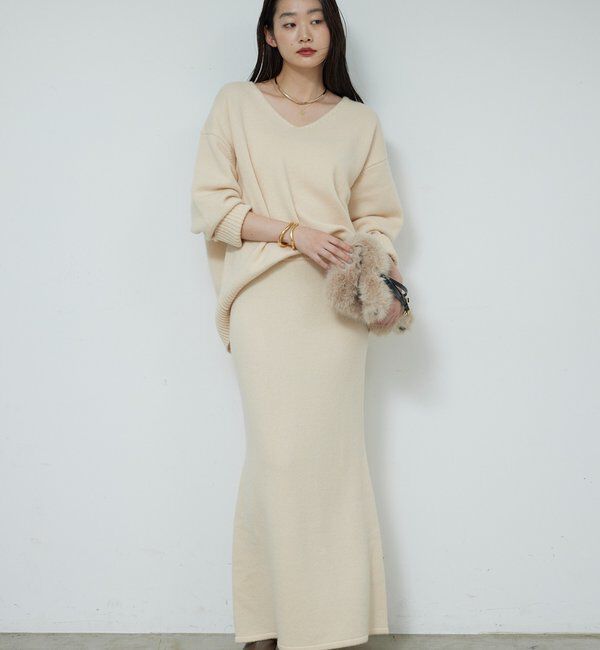  「【冬のお助けニット】メリノウールVニット」|ニット・セーター|