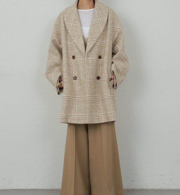  「【HERITANOVUM】 ツィードショールカラーショートコート」|その他|