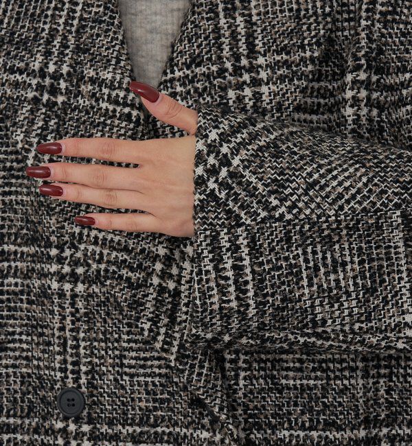  「【HERITANOVUM】 ツィードショールカラーショートコート」|その他|