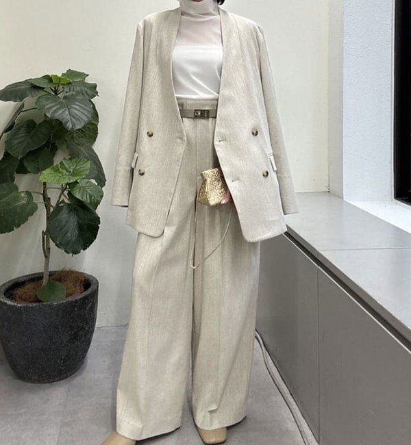  「【セットアップ対応】ノーカラーツイードジャケット」|その他|