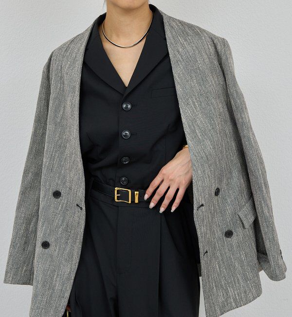  「【セットアップ対応】ノーカラーツイードジャケット」|その他|