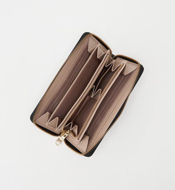  「モノグラムプレートラウンドジップウォレット」|財布|