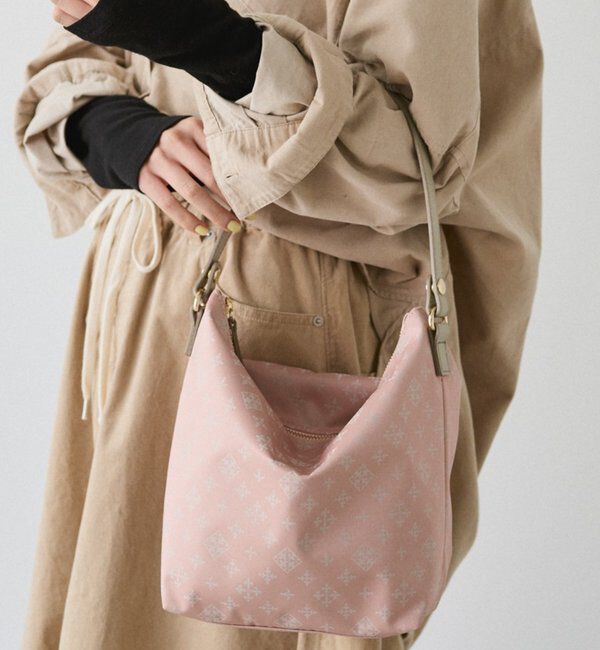  「ナイロンジャガード2WAYミニショルダーバッグ」|ショルダー・メッセンジャー|ベビーピンク