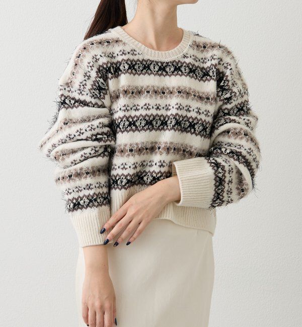  「【再値下げ】フェアアイルクロップドニット」|ニット・セーター|