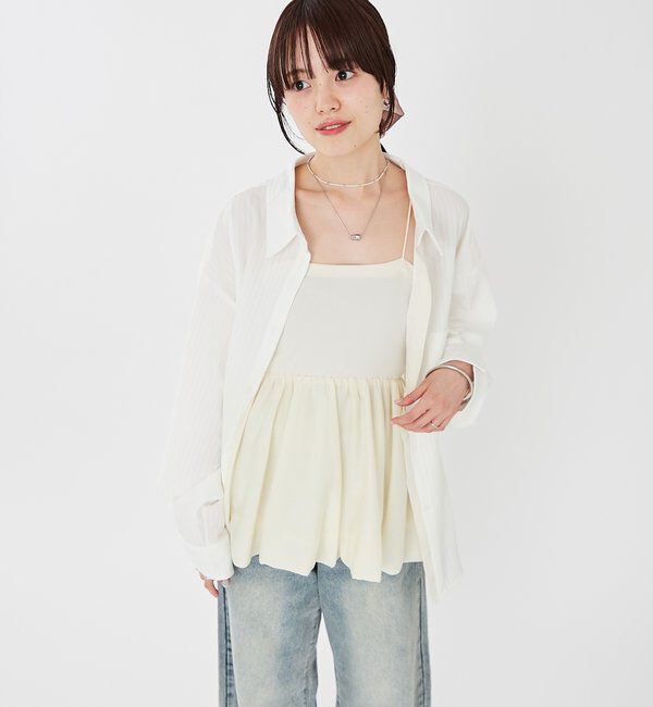  「[森川企画]レイヤードストライプドロストシャツ」|シャツ・ブラウス|