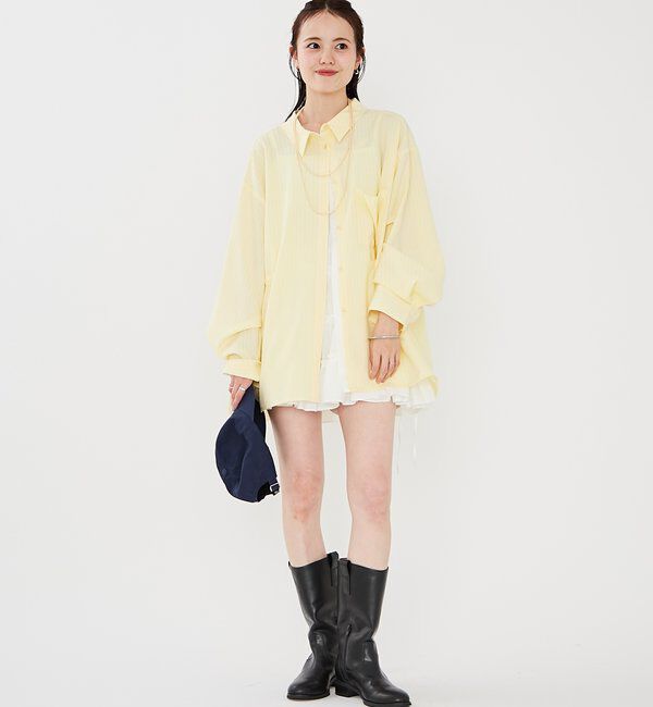  「[森川企画]レイヤードストライプドロストシャツ」|シャツ・ブラウス|