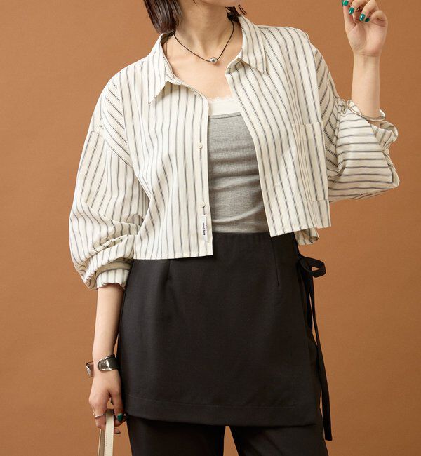  「ストライプショートシャツ」|シャツ・ブラウス|