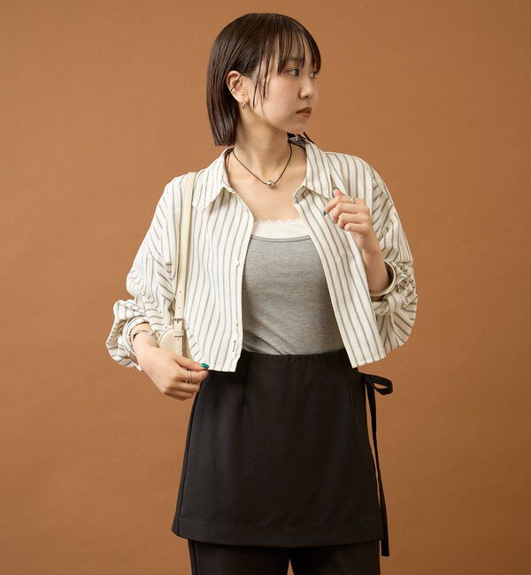  「ストライプショートシャツ」|シャツ・ブラウス|