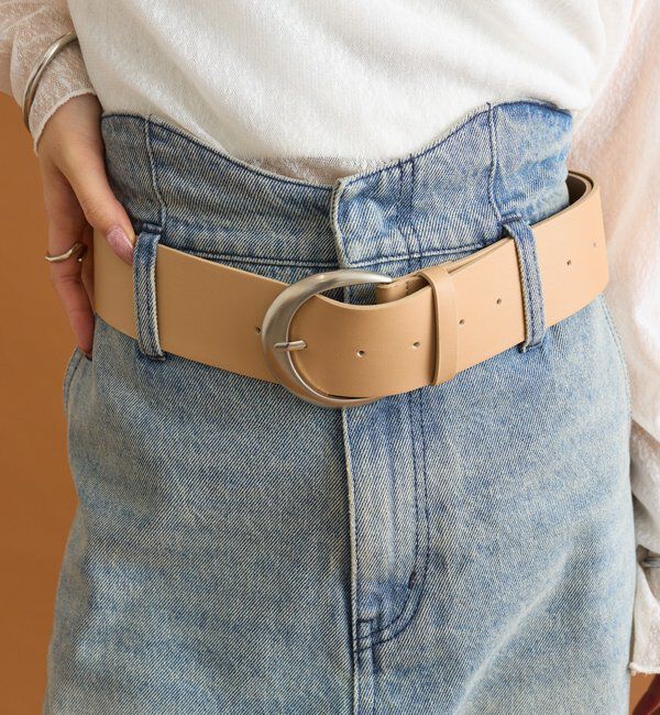  「ラウンドバックルワイドベルト」|ベルト|