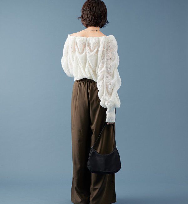  「【オールシーズン対応/WEB限定アイボリー】フリルイージーパンツ」|チノ|