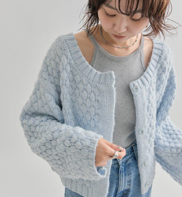  「ポコポコニットカーディガン」|カーディガン|
