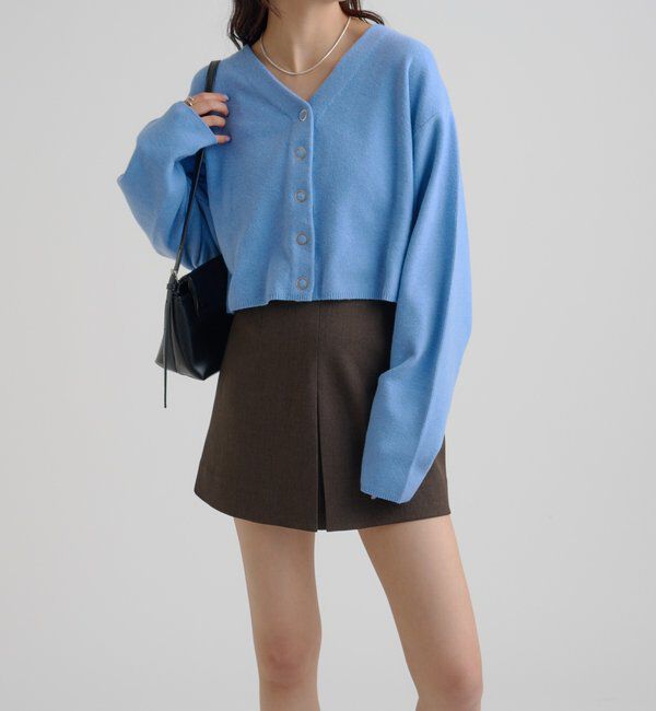  「Vボタンカーディガン」|カーディガン|