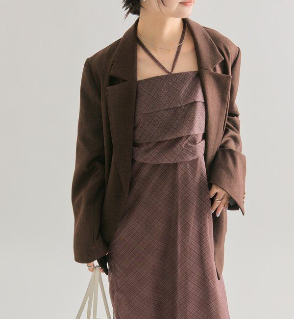  「シアーチェックキャミワンピース」|ワンピース|