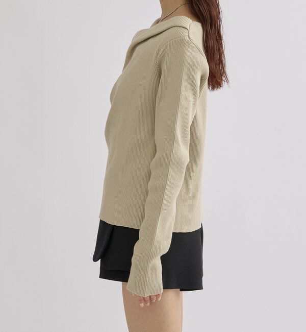  「オフショルリブニット」|ニット・セーター|