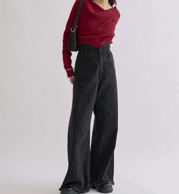  「オフショルリブニット」|ニット・セーター|