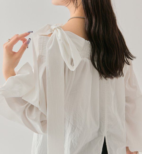  「肩リボンオフショルブラウス」|シャツ・ブラウス|