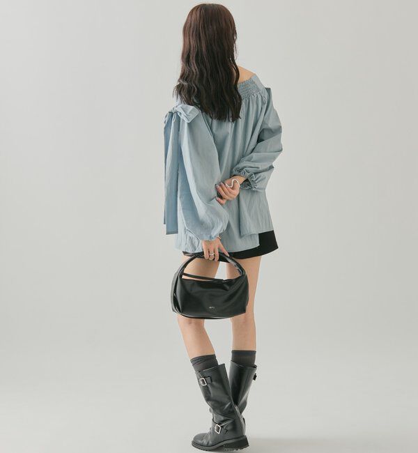  「肩リボンオフショルブラウス」|シャツ・ブラウス|