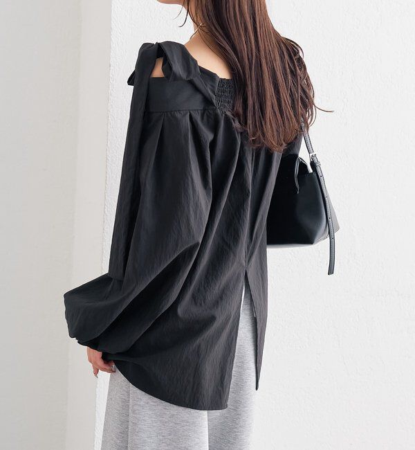  「肩リボンオフショルブラウス」|シャツ・ブラウス|