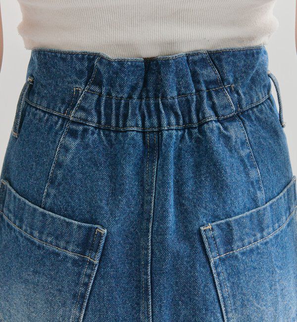  「ウェーブデニム ミニスカート」|スカート|