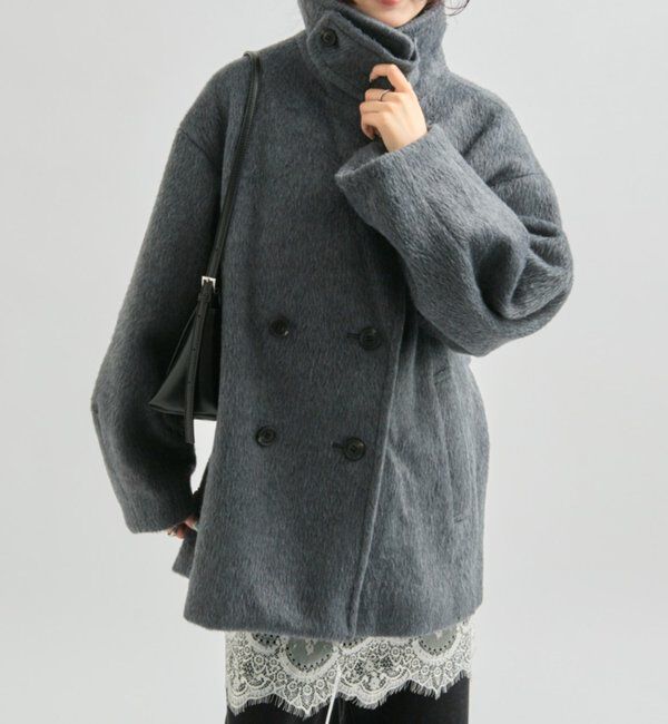  「ウール混 シャギーミドルコート」|その他|